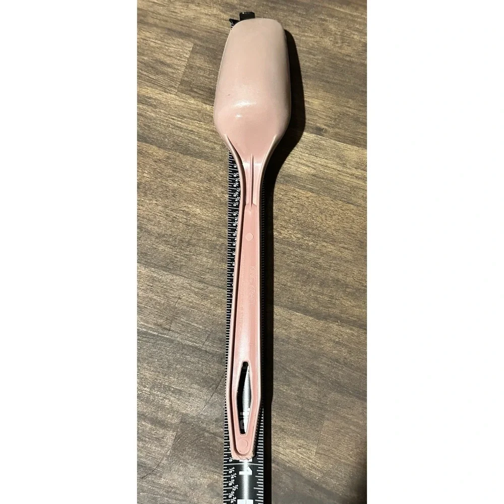 Vintage KING KRAFT Serving Spoon Nylon Plastic Cooking Utensil Mauve Pink 11